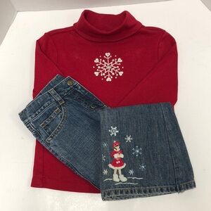 Two piece Gymboree set. Jeans and turtleneck.